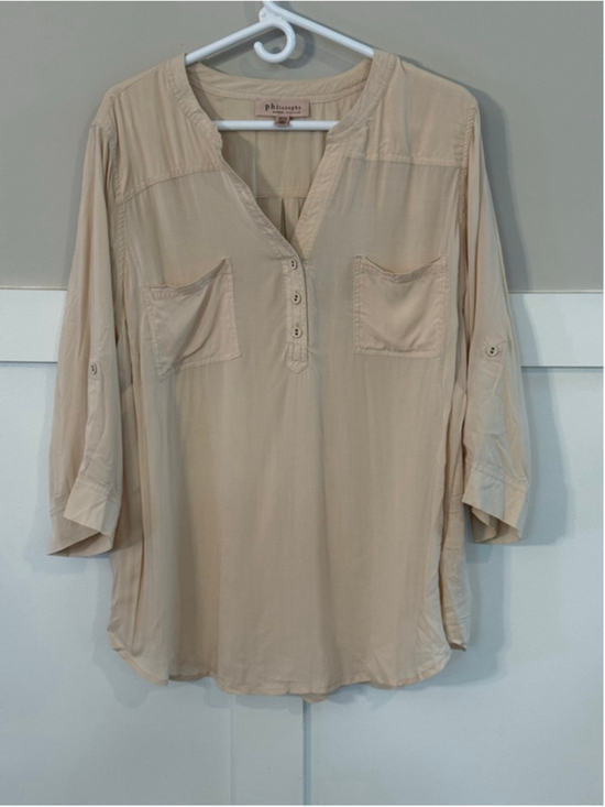 Philosophy Tops - Women's Philosophy Beige Tunic Top 2X